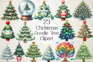 Cute Doodle Christmas Tree Sublimati, an Illustration by DreamPrint404