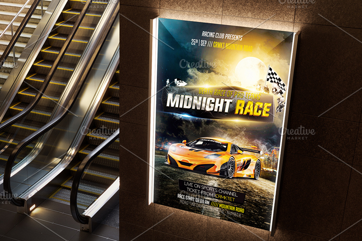 Midnight Race, a Flyer Template by Basez Flyers