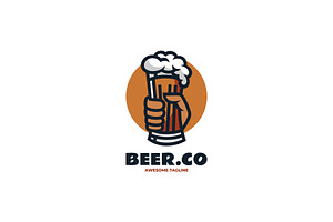 Beer Simple Mascot Logo, a Branding & Logo Template by Artnivora.Std