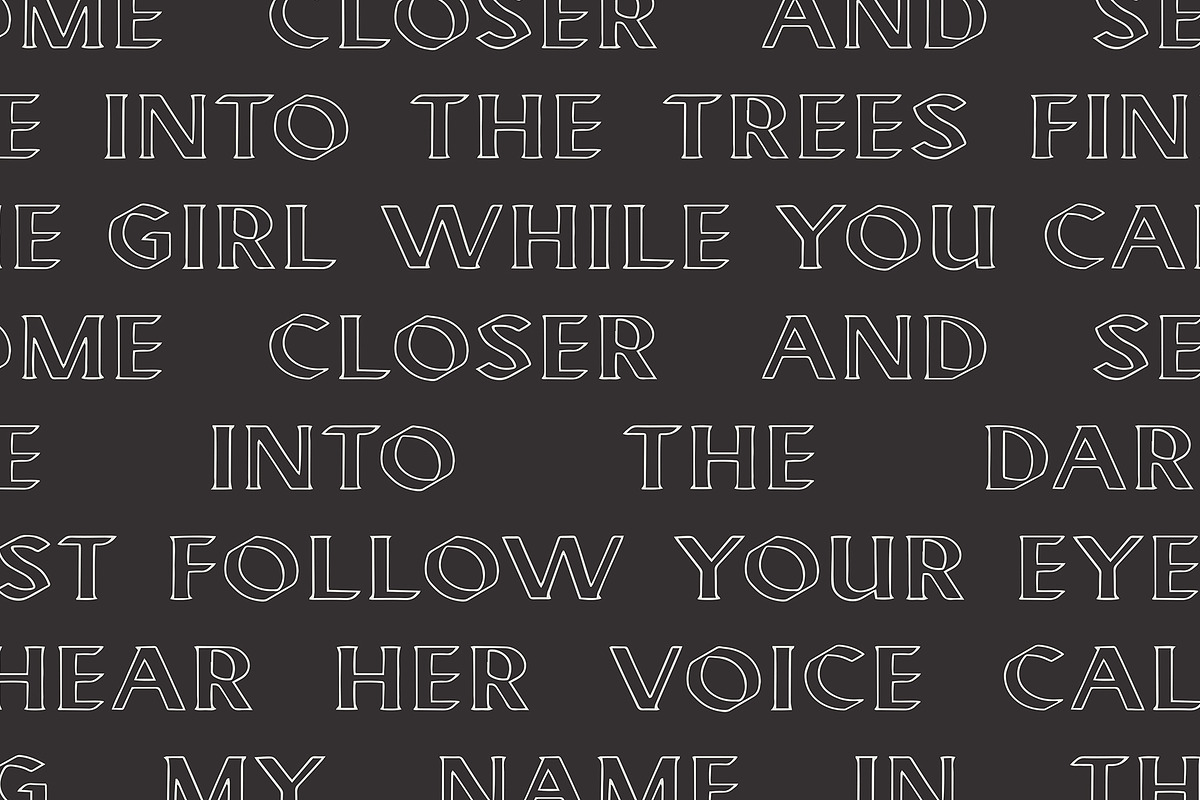 MISHANN TrueType - BOLD & OUTLINE, a Font by west_of_death (Photo 2 of 8)
