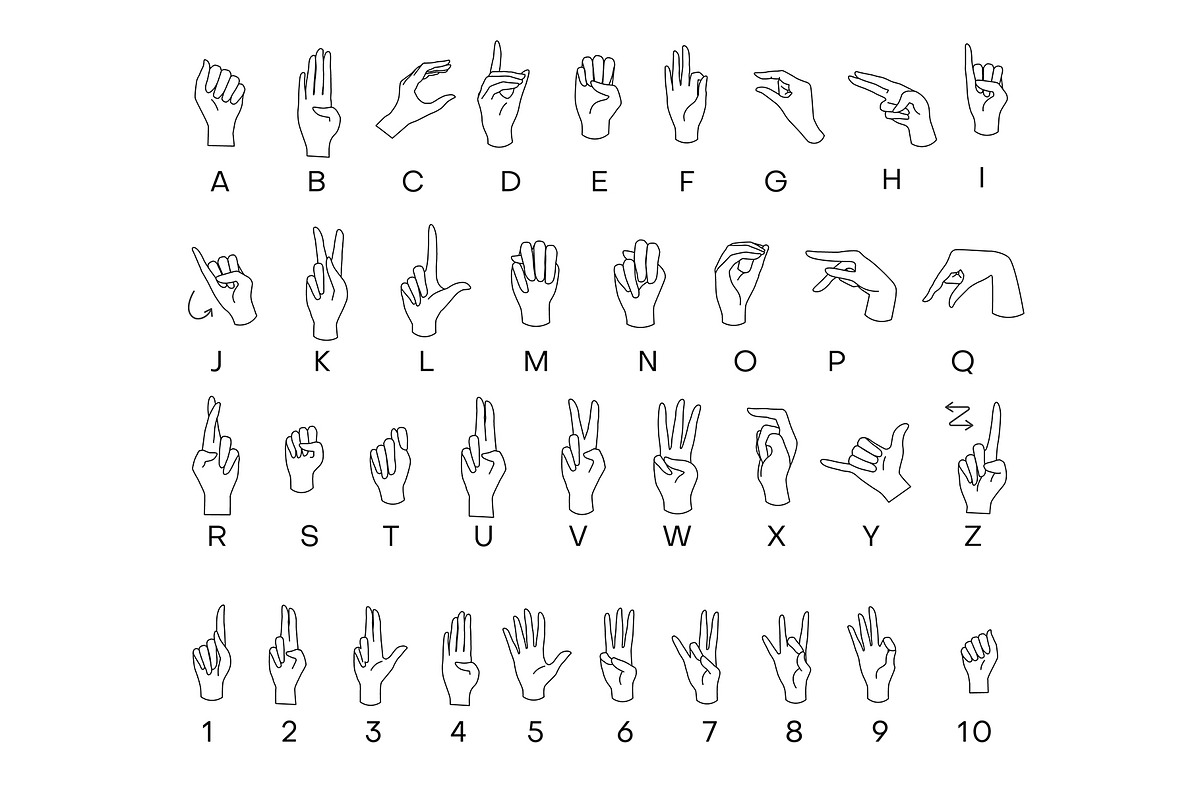 Vector language of deaf-mute., an Illustration by Olesia_ig (Photo 3 of 5)