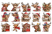 Whimsical Christmas Reindeer PNG, a Seasonal Illustration by Nicolle's Colorful Art (Thumbnail 5 of 6)