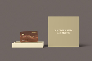 Credit Card With Box Mockups