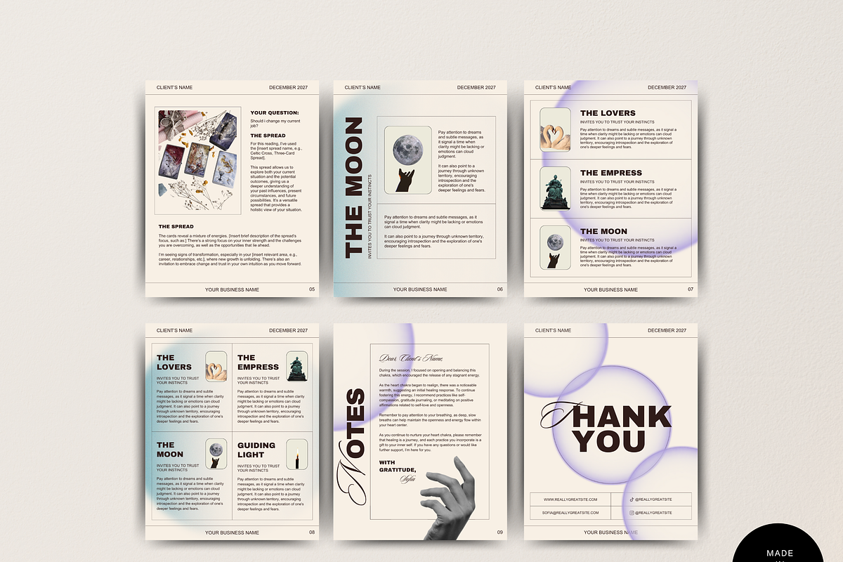 Tarot Reading Template, a Marketing Template by Story Native (Photo 5 of 9)