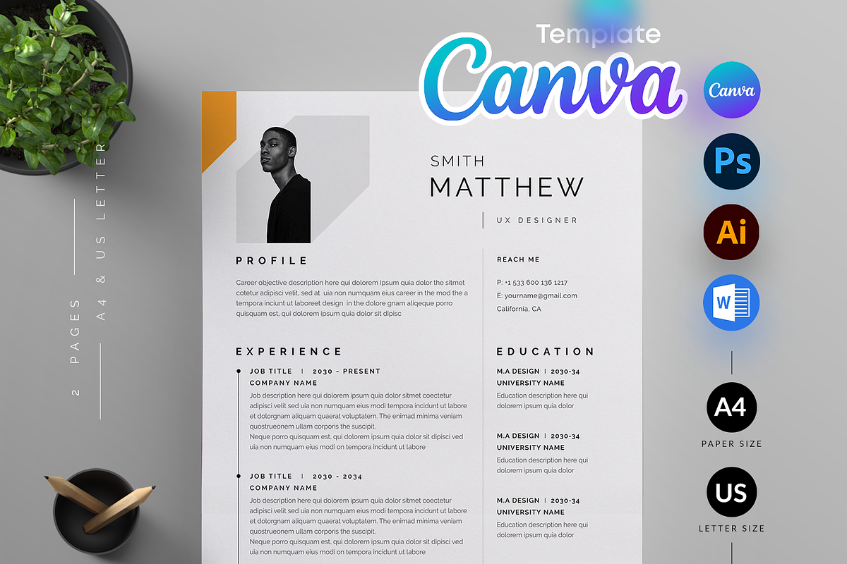Resume/CV, a Resume Template by Reuix Studio (Photo 1 of 6)