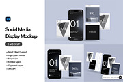 Social Media Display Mockup, an iPhone Mockup by SLAB! Design (Thumbnail 1 of 8)