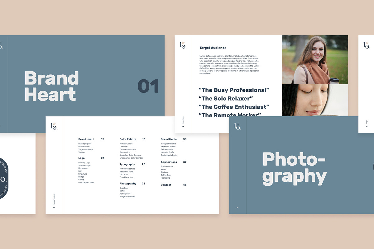 Latteo - Brand Guidelines Template, a Branding & Logo Template by Hamdi Designs (Photo 2 of 10)