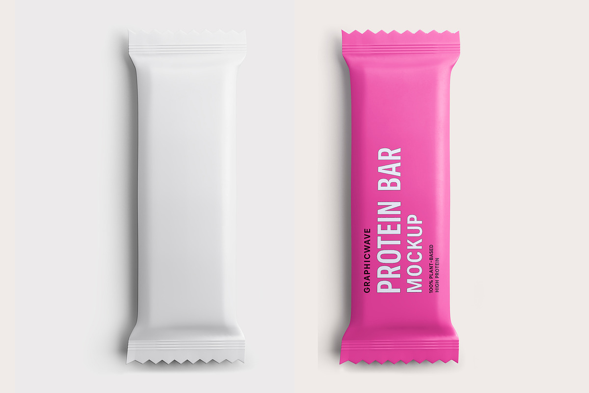Protein Bar Mockup, a Packaging Mockup by GraphicWave (Photo 2 of 9)