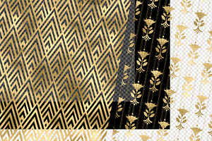 Gold Art Deco Pattern Overlays