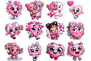 Cute Pink Heart Sublimation, an Illustration by DreamArtGraphic (Thumbnail 2 of 4)