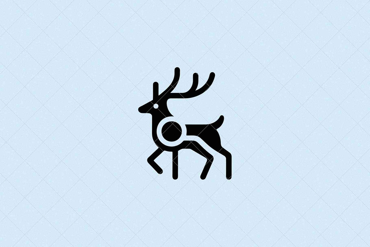 Minimalist Deer Elk Icon, an Animal Illustration by Vectorium Studio (Photo 1 of 4)