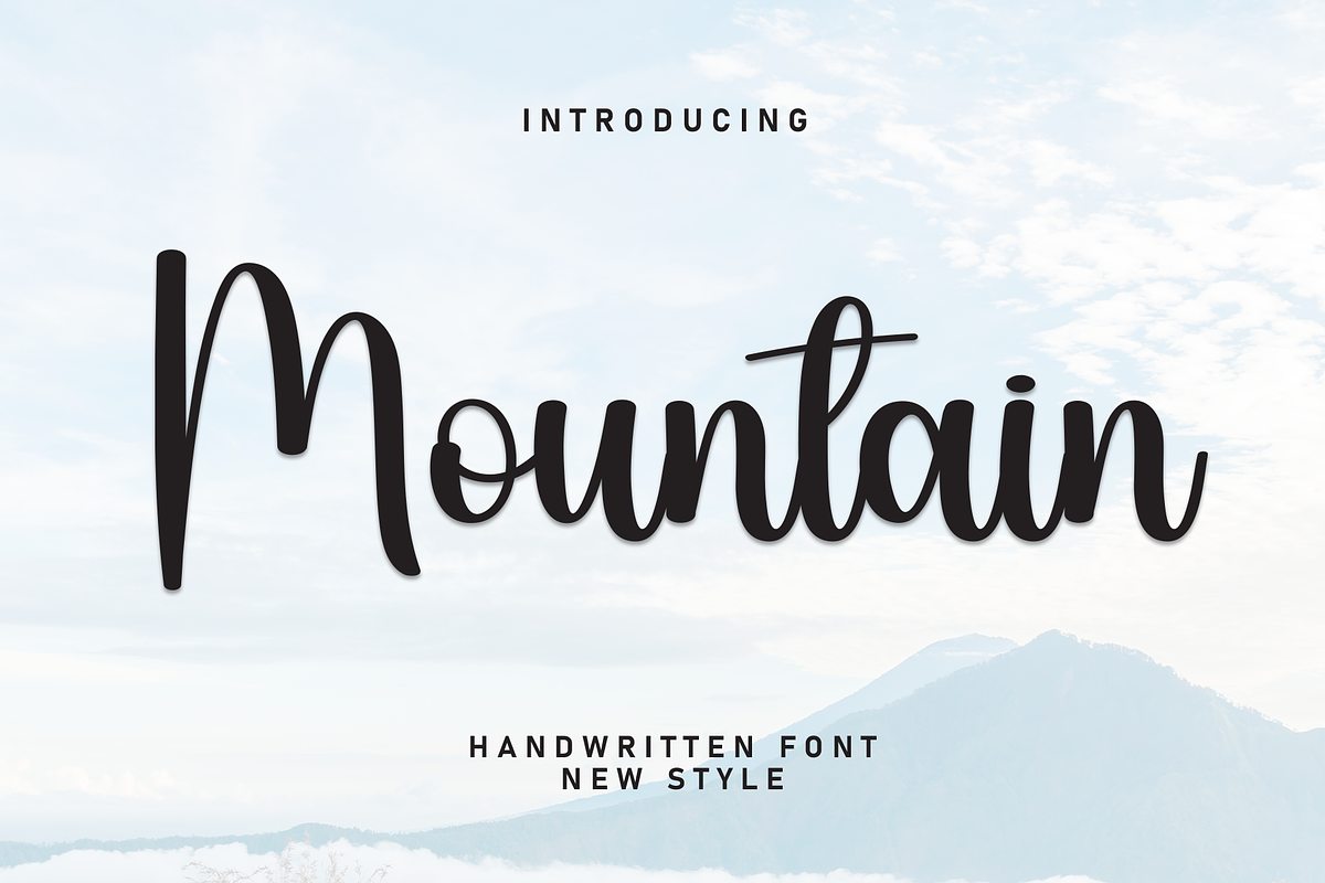 Mountain | Script Font, a Handwritten Font by Scratchones (Photo 1 of 8)