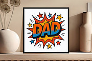 DAD Comic Style Sublimation PNG4, an Illustration by DreamCafeArt (Thumbnail 4 of 7)