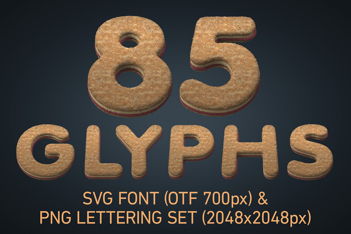 Toast Color Bitmap Font & PNGs, a Sans Serif Font by Creative Graphics (Photo 3 of 6)