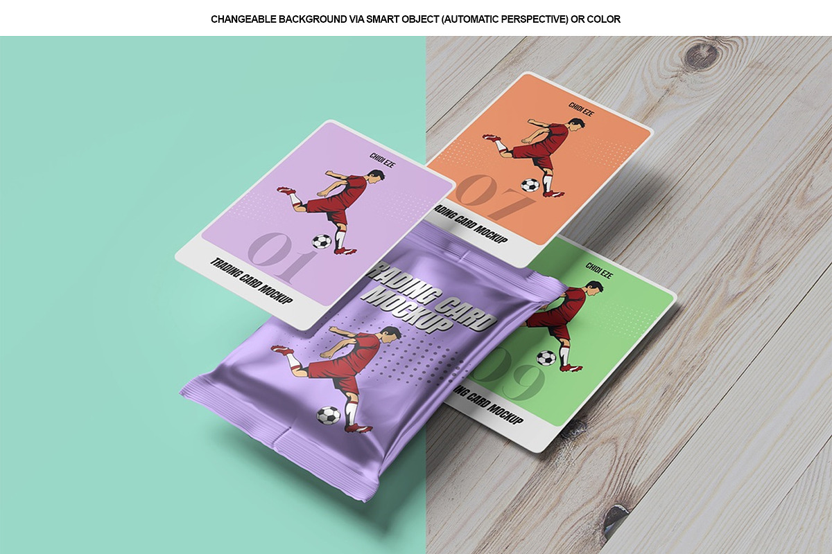 Trading Cards Mockup, a Packaging Mockup by Tokobeta (Photo 8 of 9)