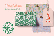 Flower Power Retro Pattern Set, a Pattern Graphic by Emma Make (Thumbnail 8 of 12)