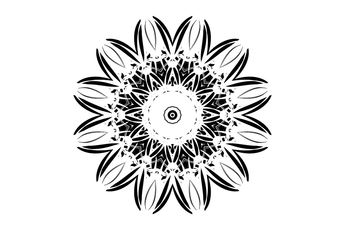 Modern Black and White Mandala Pack, a Decorative Illustration by NJ Himel (Photo 37 of 101)