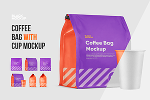 Coffee bag mockup set
