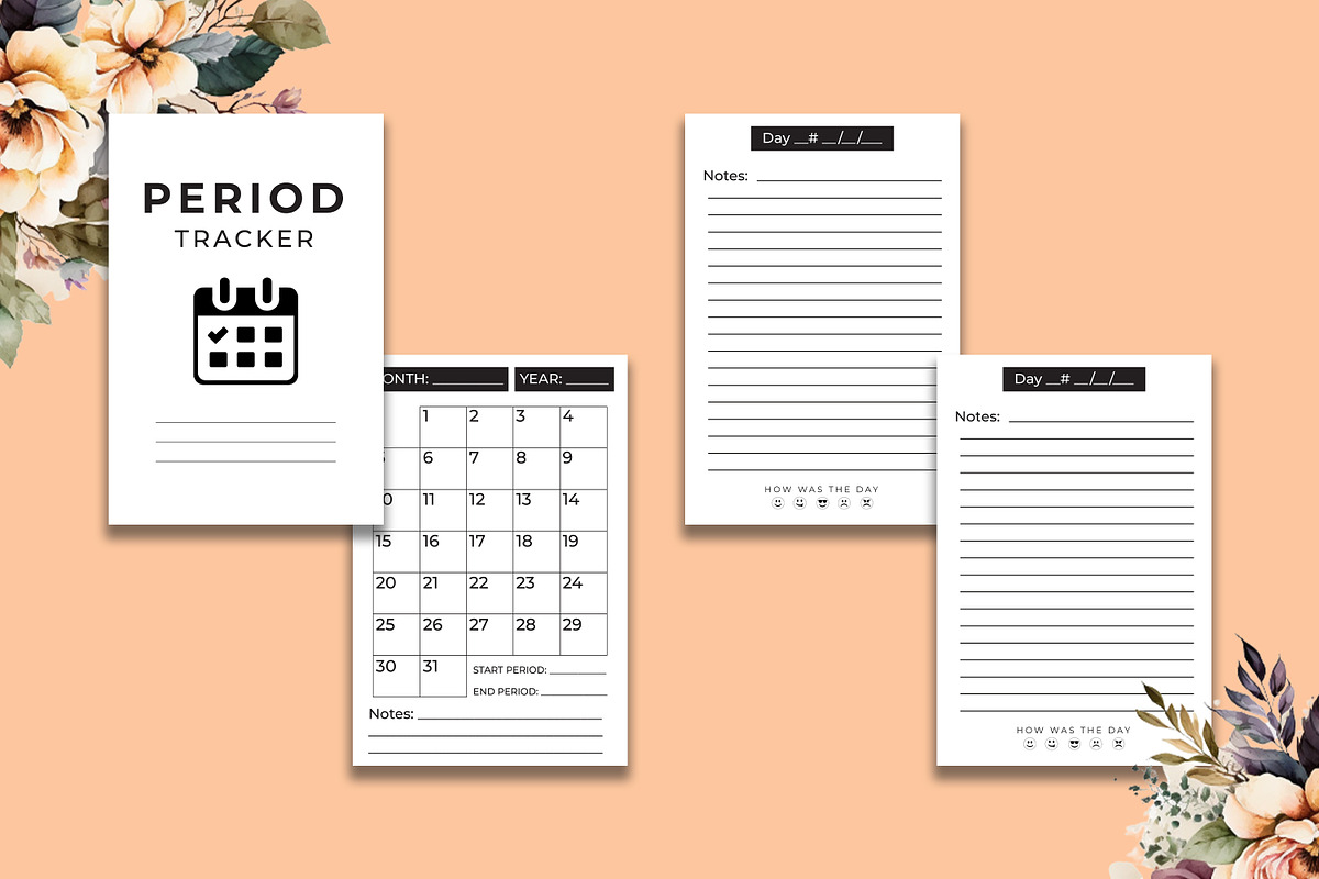 Period Tracker Kdp Interior, a Stationery Template by Hurairagraphics (Photo 2 of 4)