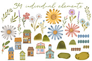 Cozy houses clipart and pattern set, an Object Illustration by Yelloo Fish (Thumbnail 3 of 12)