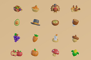 3D Thanksgiving Icon