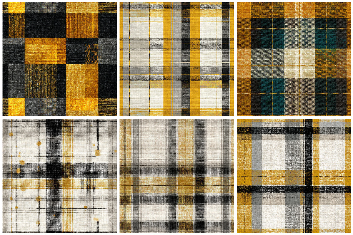 Seamless Yellow Plaid Pattern, a Texture Graphic by CitraGraphics (Photo 6 of 7)