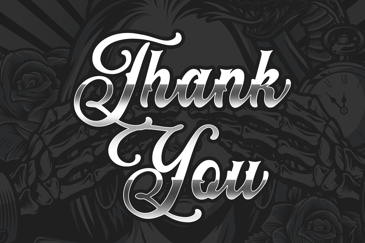 Loyalty Chicano a Script Tattoo Font, a Script Font by Blankids Studio (Photo 7 of 7)