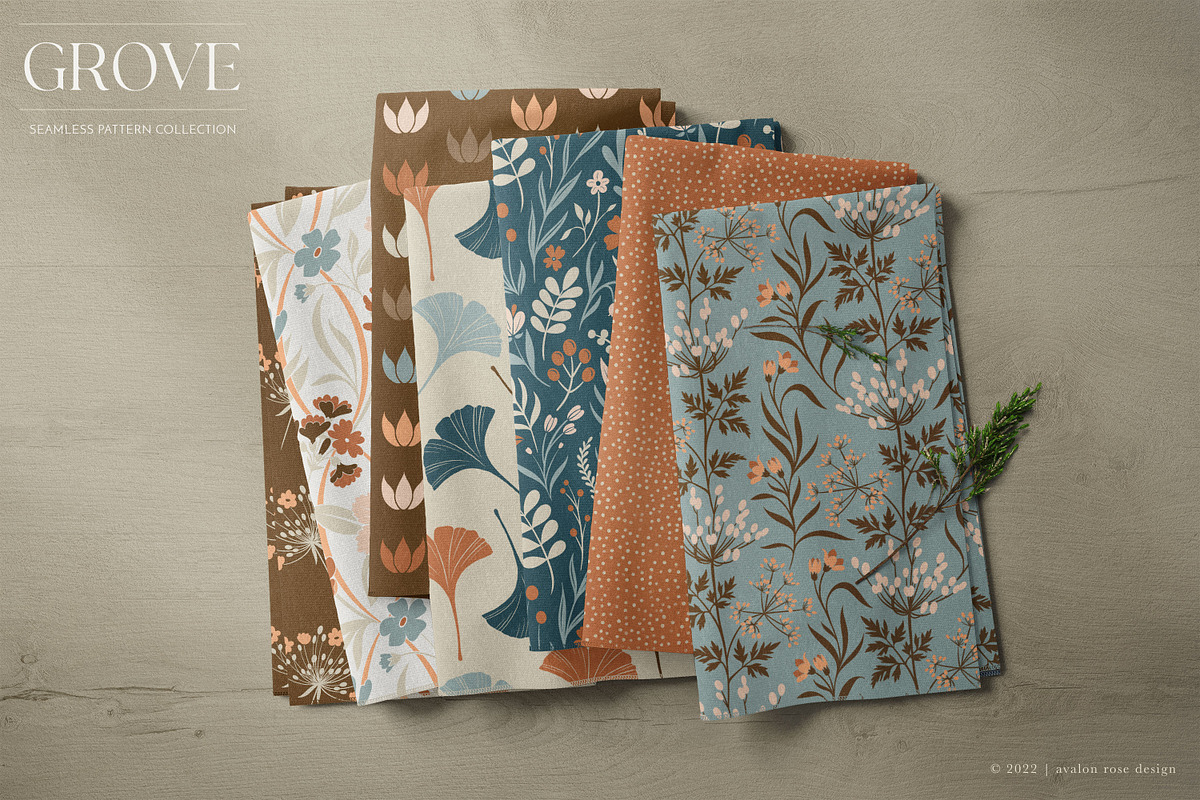 Grove Seamless Pattern Collection, a Pattern Graphic by Eclectic Anthology