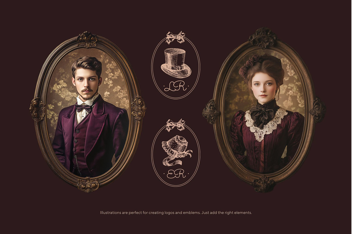 Vintage Beauty Sketches, an Object Illustration by Elena Pimonova (Photo 3 of 8)