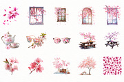 Summer Cherry Blossom Clipart, an Illustration by Designworld (Thumbnail 3 of 6)
