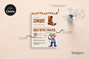 Cowboy Baby Shower Invitation Temp, an Invitation Template by Snapybiz (Thumbnail 9 of 12)