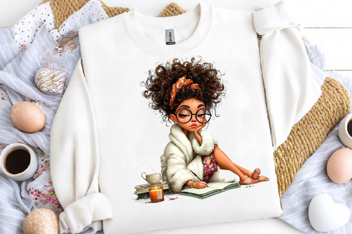 Whimsical Self Care Woman Clipart, a Seasonal Illustration by CreationArt (Photo 2 of 5)