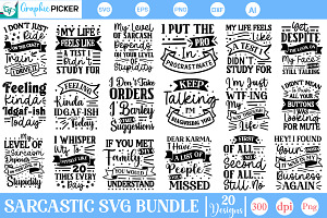 Sarcastic SVG Bundle, an Object Graphic by GraphicPicker