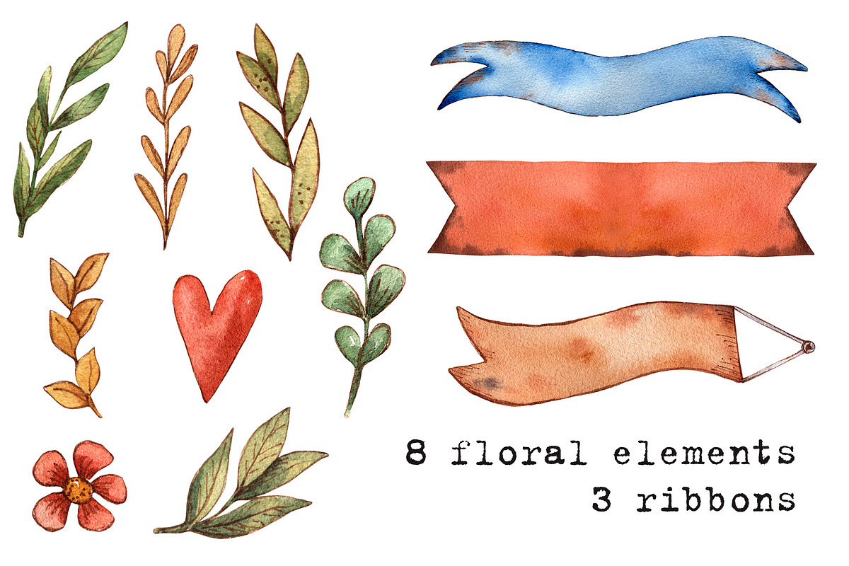 Aviators - Watercolor Clipart Set, a Texture Illustration by Mashamashastu (Photo 5 of 13)