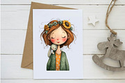 Whimsical Easter Girl Clipart, an Illustration by Design Market (Thumbnail 5 of 5)