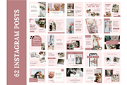 Wedding/Florist Instagram Templates, a Social Media Template by LushBury (Thumbnail 2 of 9)
