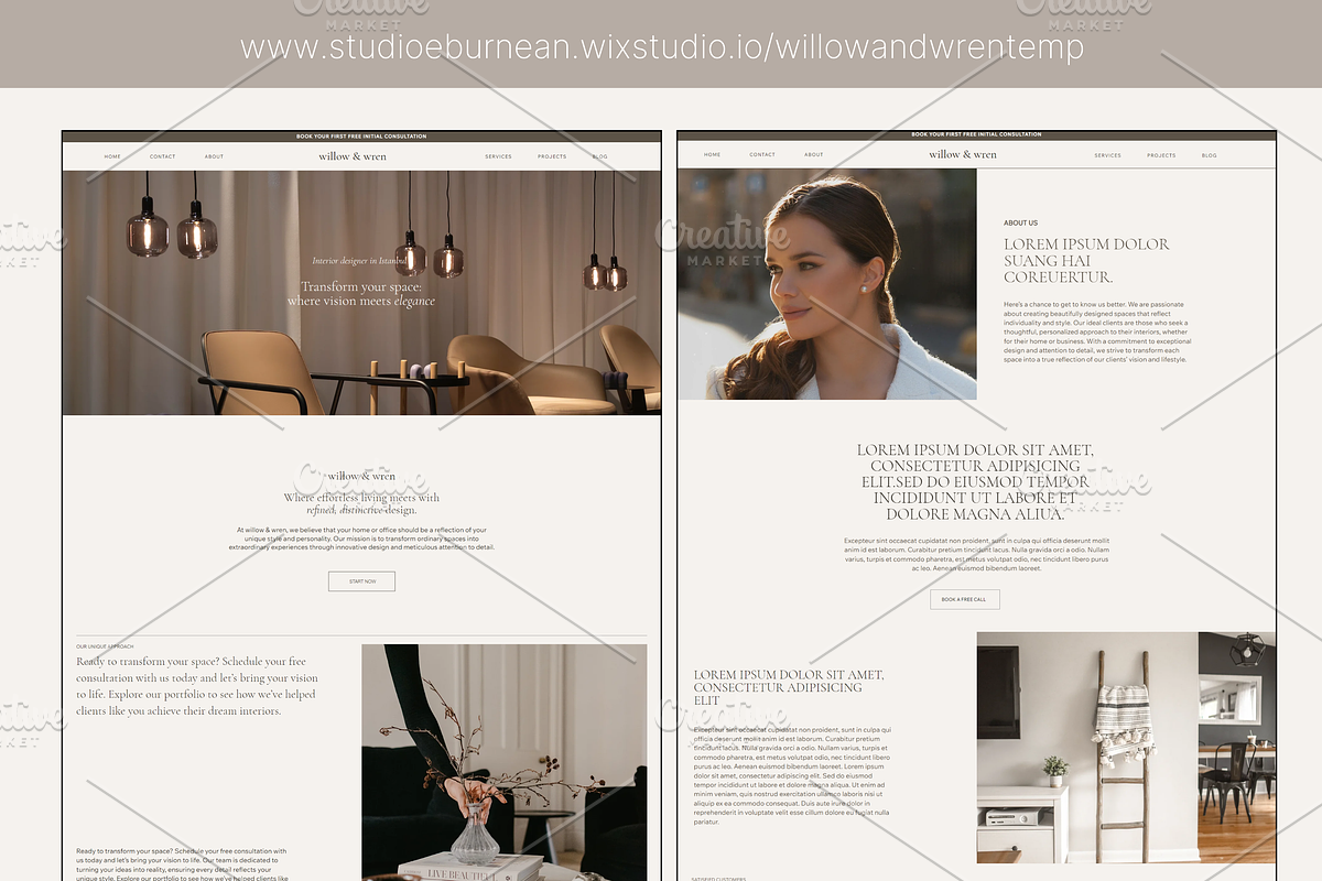 Wix Website Template Interior Design, a Wix Template by Studio Eburnean (Photo 4 of 5)
