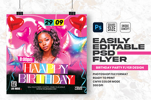 Birthday Party Flyer Design, a Flyer Template by Shajib Shikder