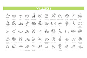 Wellness icons, an Outline Icon by Tettygreen