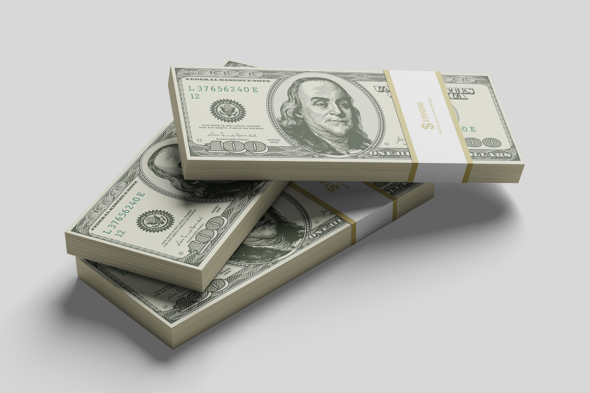 Money Cash Mockup, a Merchandise Mockup by mahhyud (Photo 4 of 5)