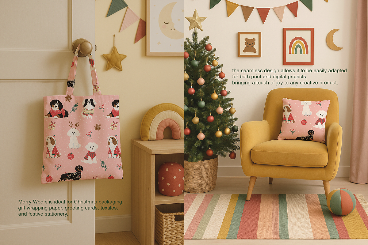 Christmas Doggy Dog Pattern, a Pattern Graphic by Mariia Kovalchuk (Photo 7 of 10)