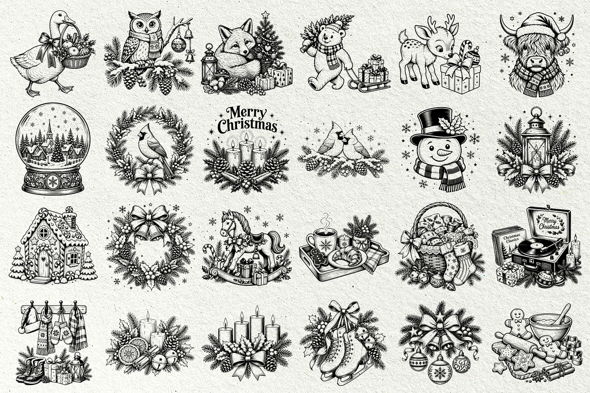 Christmas Scenes SVG Graphics, a Seasonal Illustration by DENIDigitalArtSudio (Photo 2 of 8)