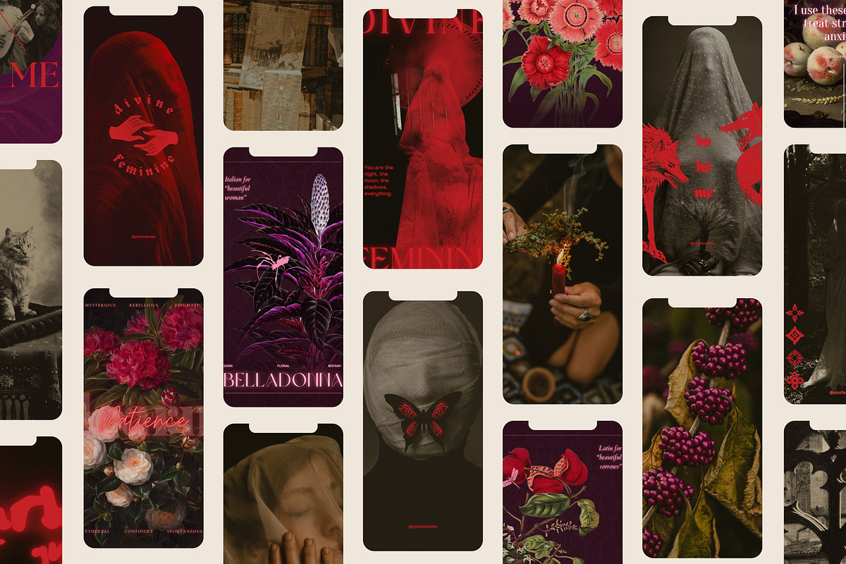 Dark Apothecary Social Media Bundle, a Social Media Template by The Flossy Finch (Photo 14 of 17)