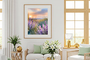 Lavender Field Watercolor Art, a Background Graphic by Floraphoria (Thumbnail 2 of 13)