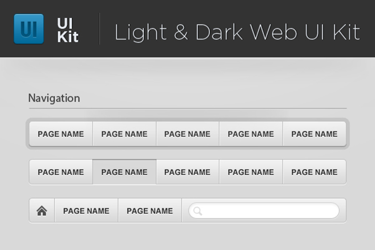 Light & Dark Web UI Starter Kit, an UI Kit Template by jeffportaro