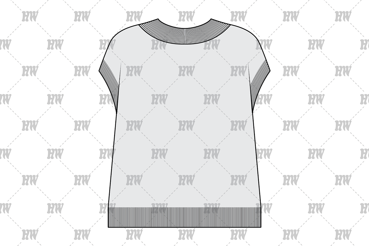 Oversized Sweater Vest Fashion Flat, a Shirt Mockup by haydenwentworth (Photo 3 of 3)