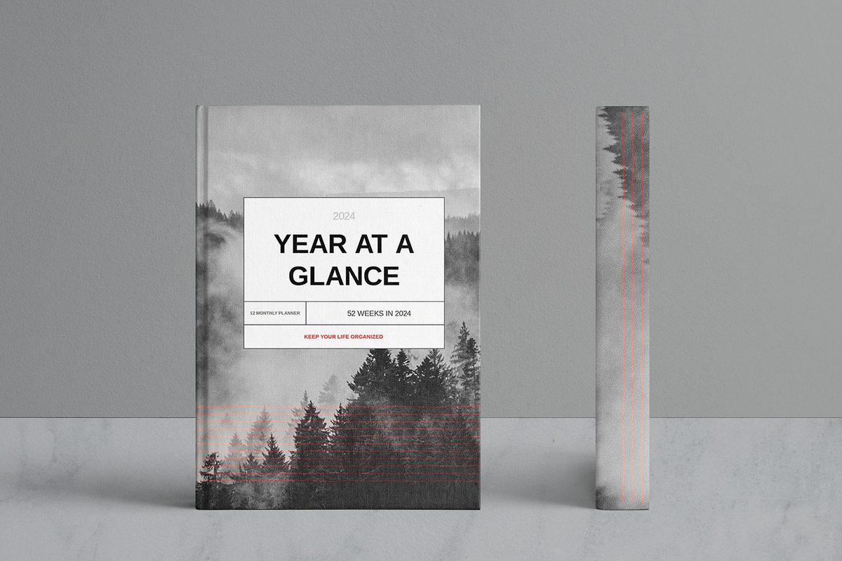 Year At A Glance 2024 Template, a Brochure Template by Boris Cupac (Photo 1 of 4)