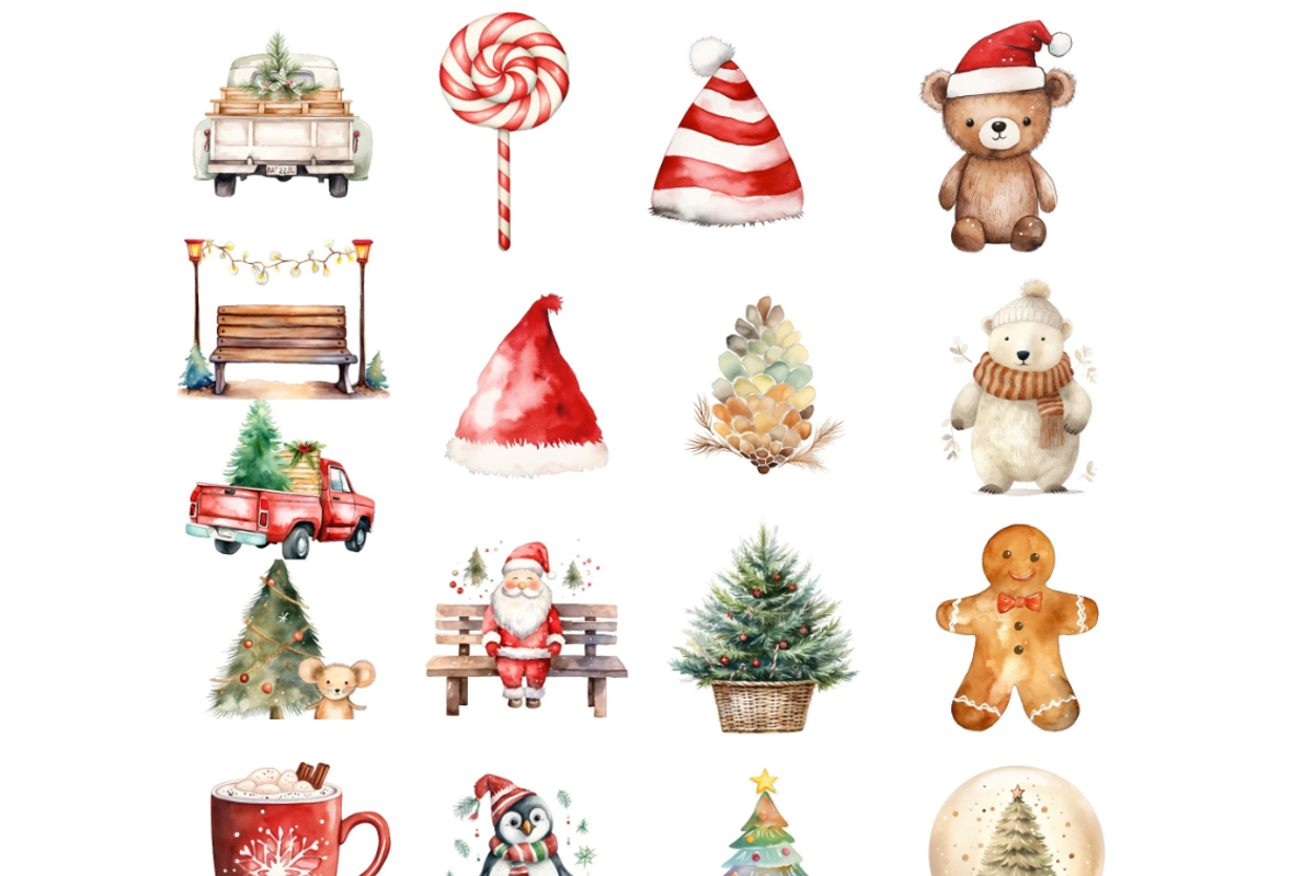 Christmas Time clipart, an Illustration by CraftCrateShop (Photo 5 of 5)