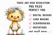 Whimsical Easter Chicken Clipart, an Illustration by Libby Wishes (Thumbnail 5 of 6)