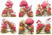 Spring Flowers Pathway Clipart Png, an Illustration by Craft Nest (Thumbnail 4 of 9)